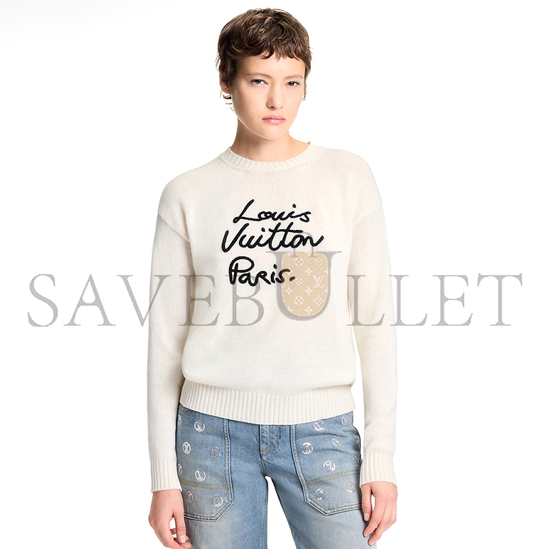 l0vis Vvtt0n cursive signature wool pullover 1aiqep